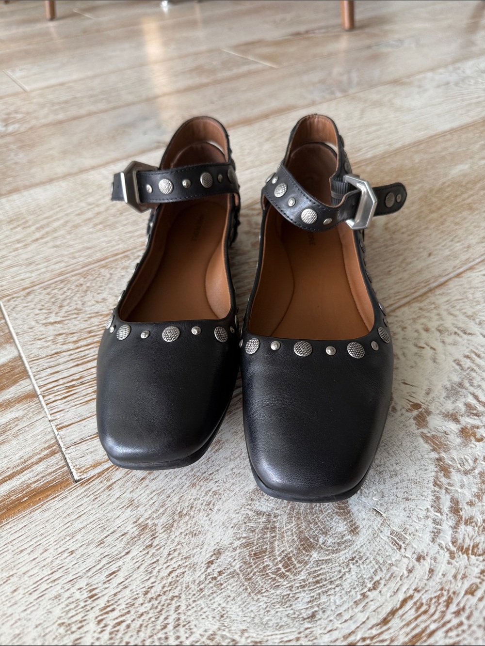 Free People Black Studded Mystic Mary Jane Flats - Picture 5 of 9
